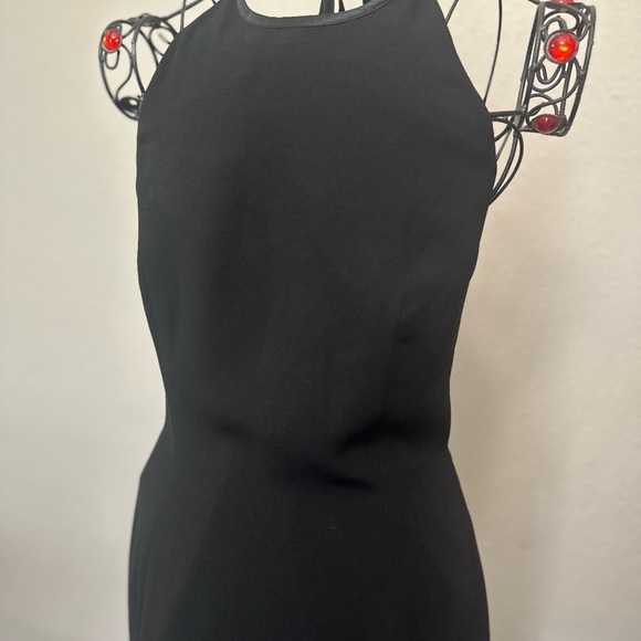 Kay Unger Black Embellished Ribbed Sheath Dress - Picture 3 of 9